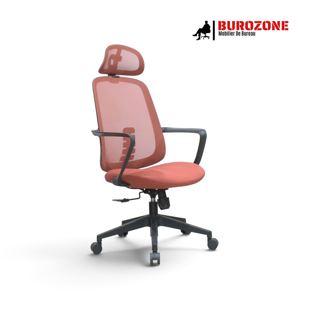 [113HRD] Fauteuil directeur/agent filet rouge-noir