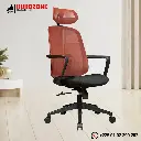 Fauteuil directeur/agent filet rouge-noir