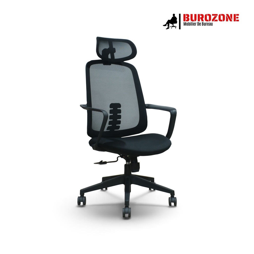 [113HBL] Fauteuil directeur/agent filet noir