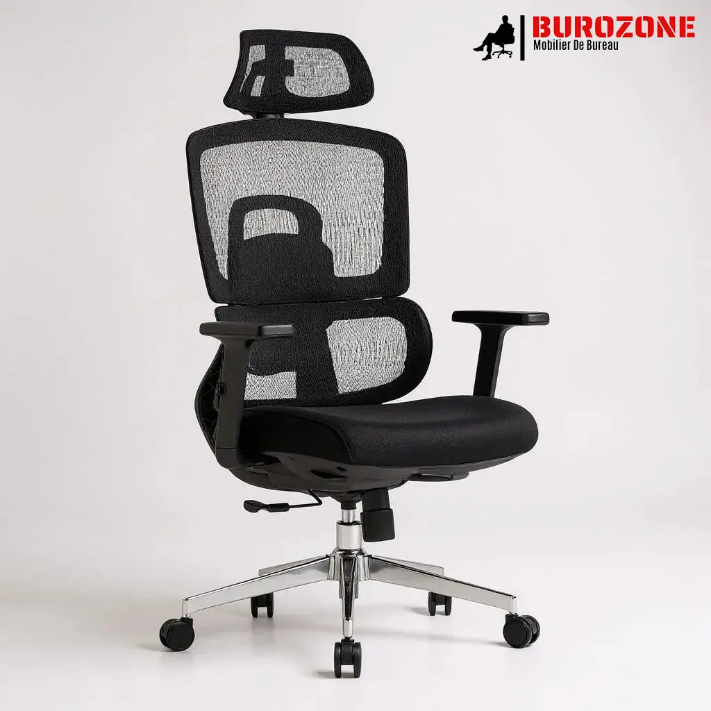 Fauteuil directeur/agent filet noir