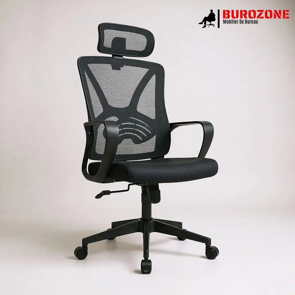 [850H] Fauteuil directeur/agent filet noir