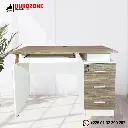 Bureau ordinateur support clavier + trois tiroirs - 100*55*75cm