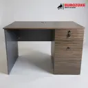 Bureau agent marron foncé + 1 tiroir + 1 battant - 120*60*75cm