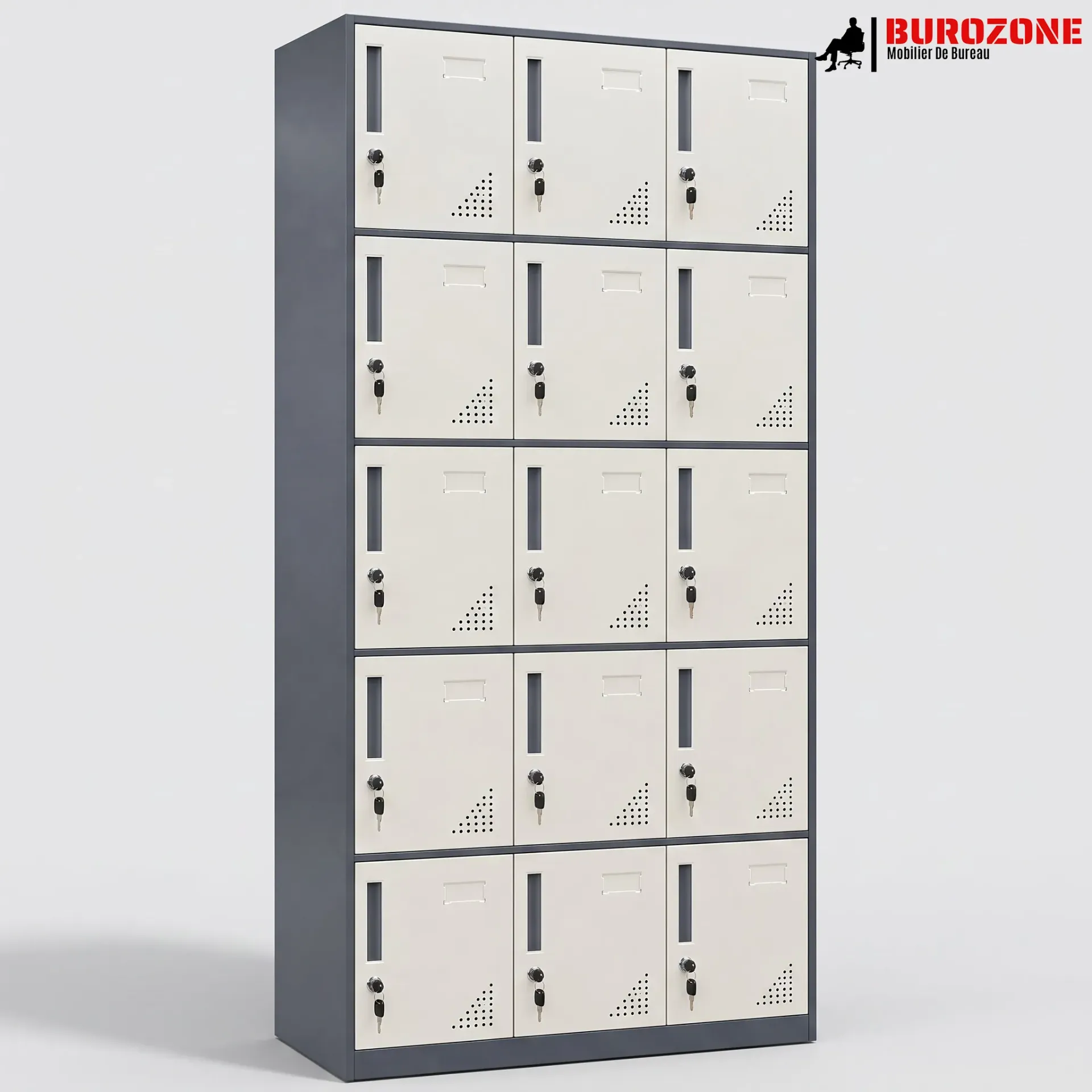 Placard métallique quinze portes 180*90*39cm