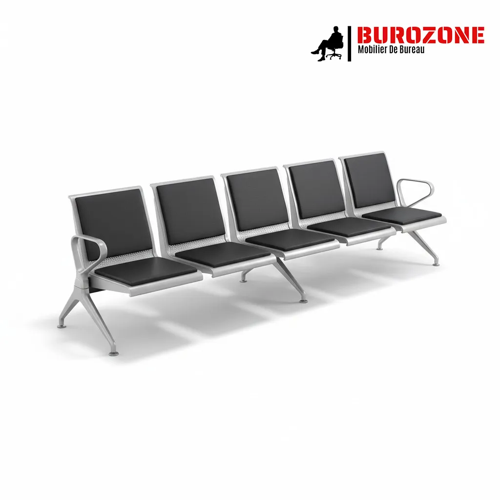 [S6015BP] Banquette cinq places lourdes avec mousse 285*68*78cm