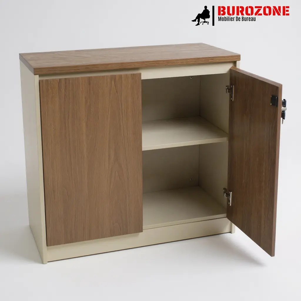 [BO007] Petit placard battant ouvrant marron clair - 80*40*75cm