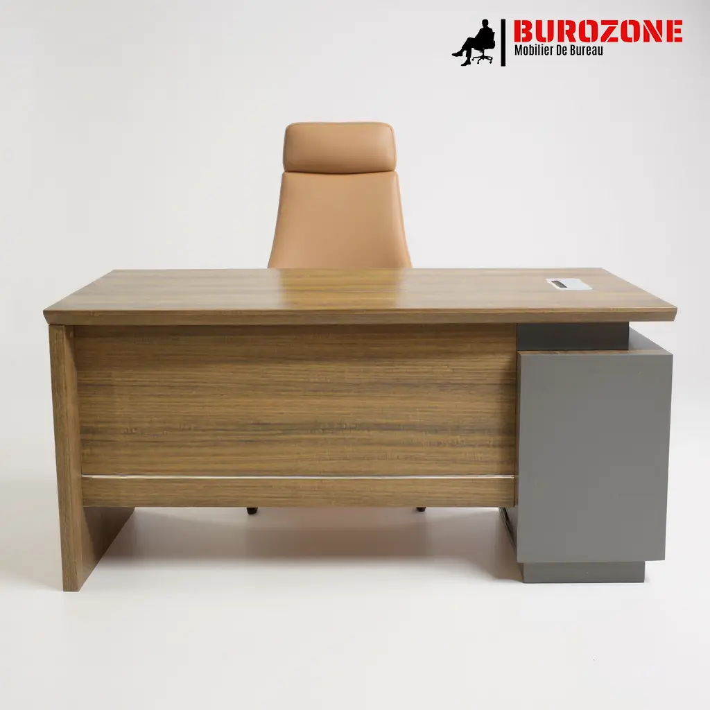 [BO-102-16-933] Bureau directeur + retour, 160*160*75cm