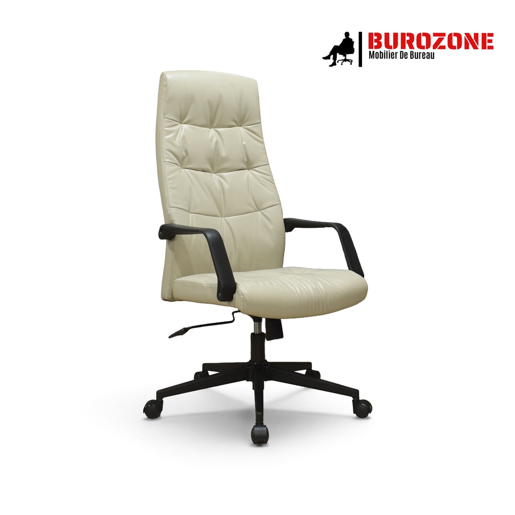[AB622AOW] Fauteuil Directeur simili cuir beige