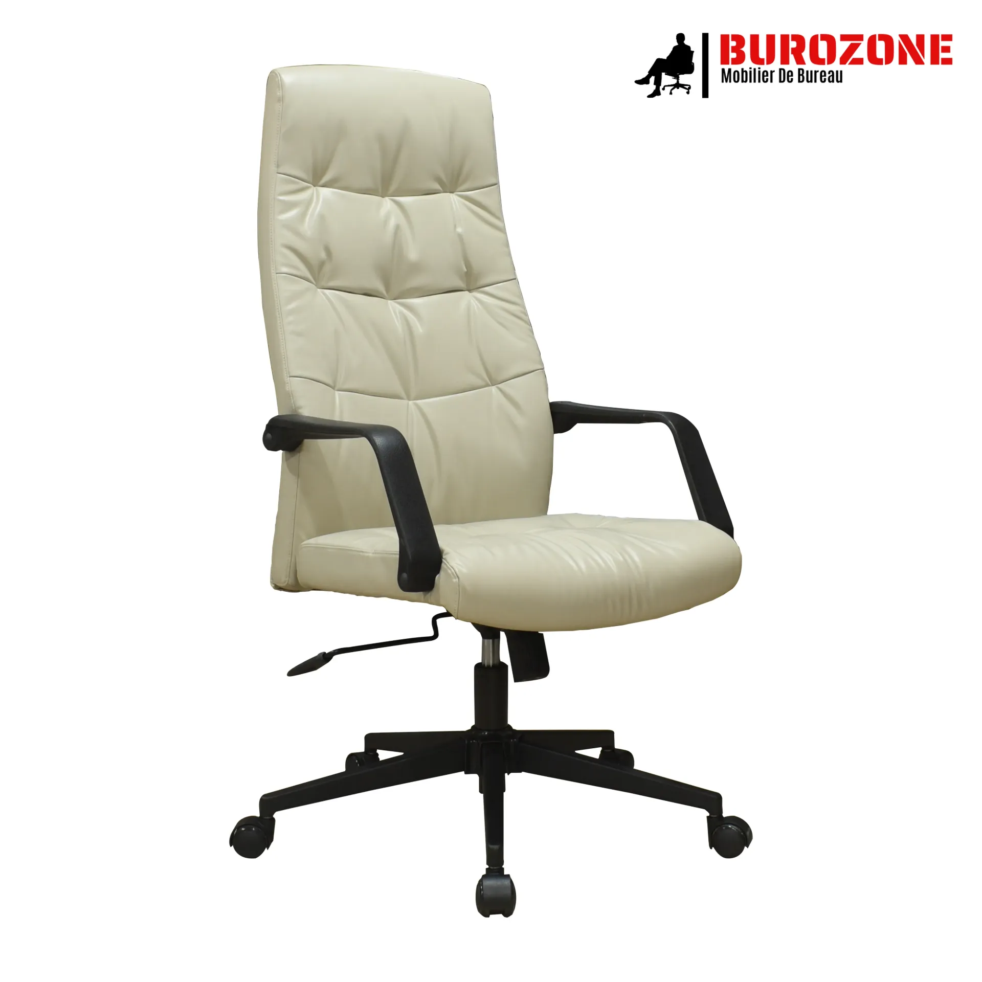 Fauteuil Directeur simili cuir beige