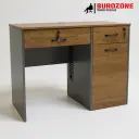 Bureau agent marron + 2 tiroirs + 1 battant - 120*60*75cm