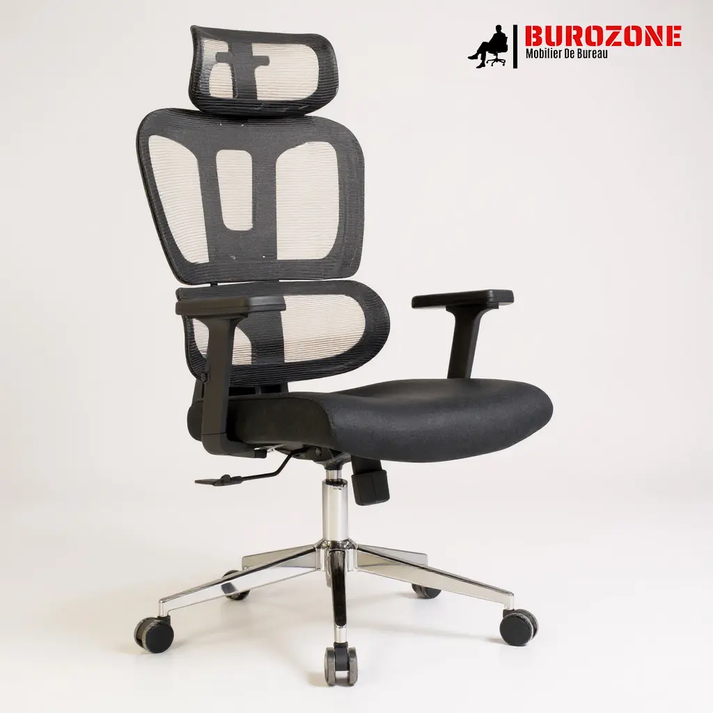 Fauteuil directeur/agent filet noir