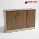 Petit placard 3 battants ouvrant marron clair, 120*40*75cm