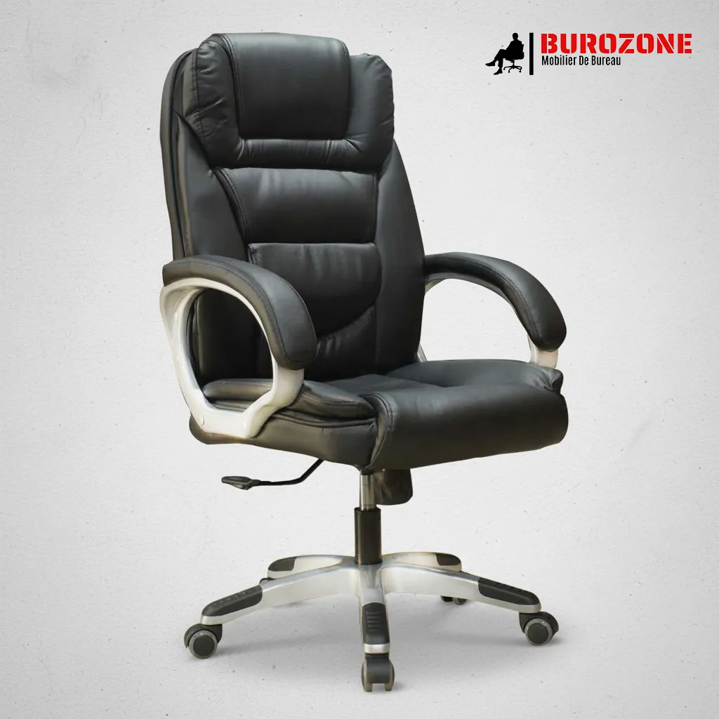 [OC101] Fauteuil directeur en simili cuir noir