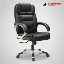 Fauteuil directeur en simili cuir noir