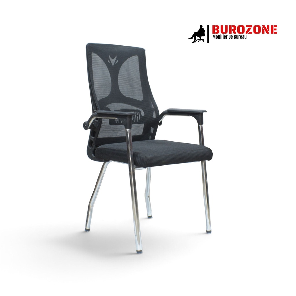 [9015] Chaise visiteur en filet noir