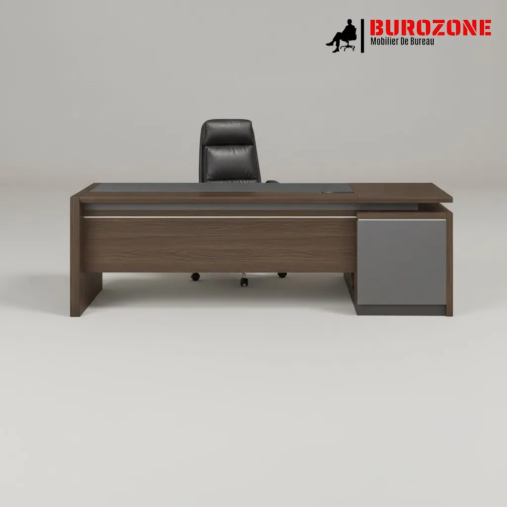 [BO10124933] Bureau directeur + retour, 240*160*75cm