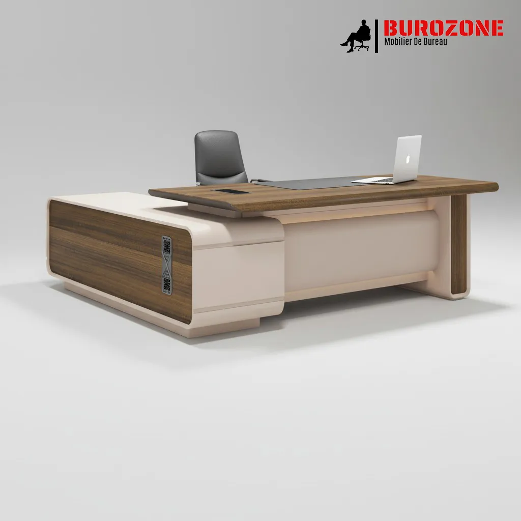 Bureau directeur + retour, 200*160*76cm