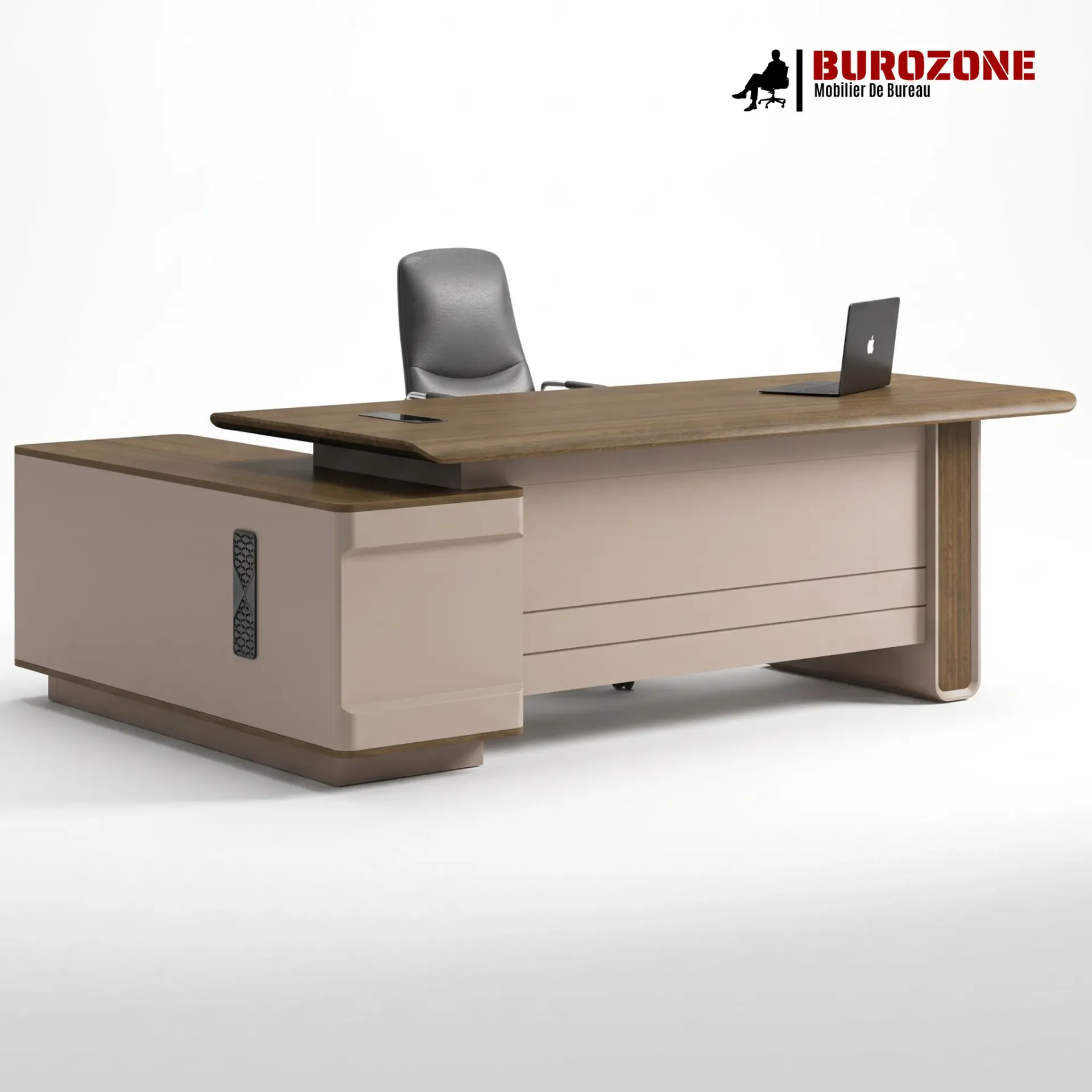 Bureau directeur + retour, 200*180*76cm