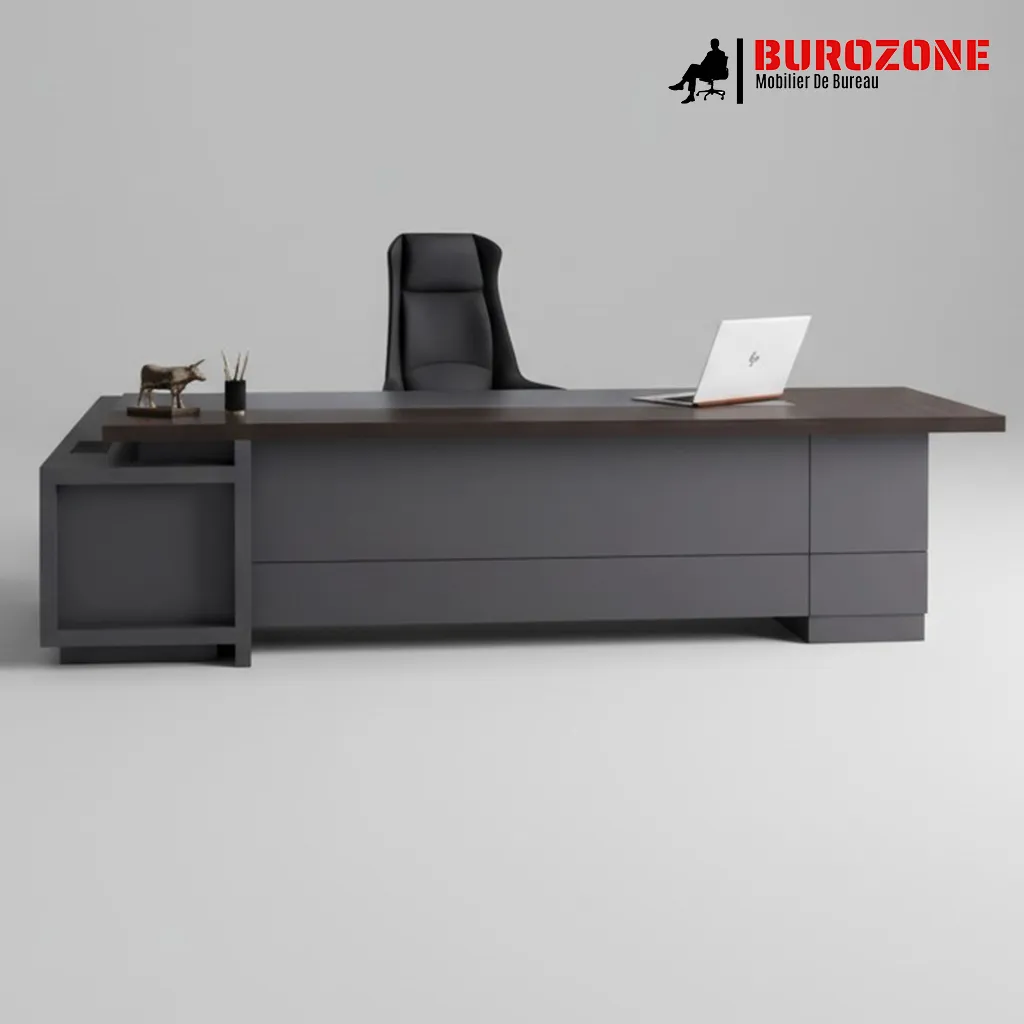 [WN10126] Bureau directeur avec retour et caissons de rangement, 258*220*75cm