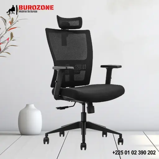 [GM1-BH-02] Fauteuil directeur / agent en tissu noir