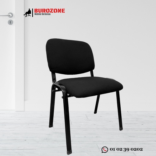 [5885] Chaise visiteur en tissu (ivoiris)