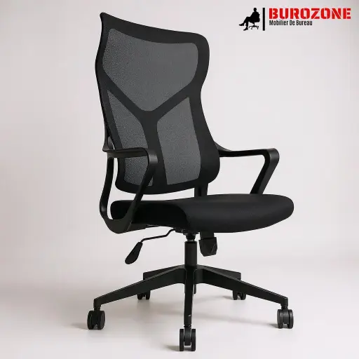 [857A] Fauteuil agent en filet noir