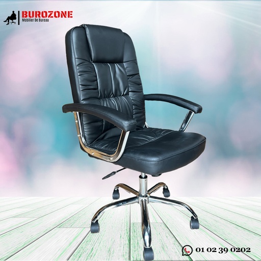 [9928] Fauteuil directeur simili cuir noir  