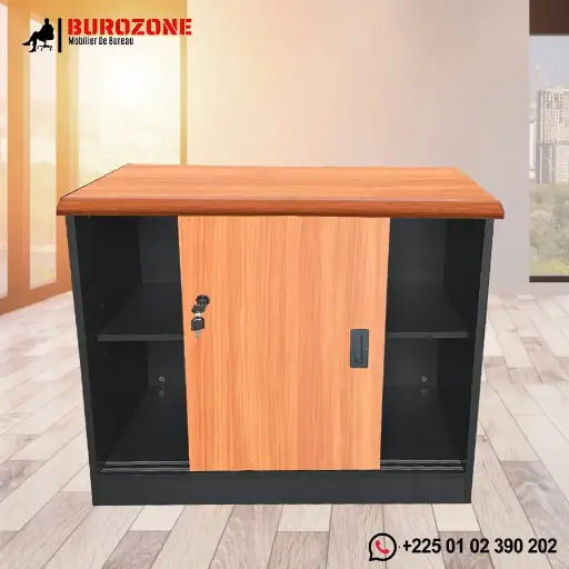 [DW-306] Petit placard battant glissant orange/noir,  80*40*70cm