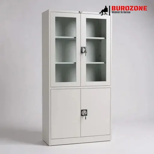 [PM-04S] Placard métallique semi vitré