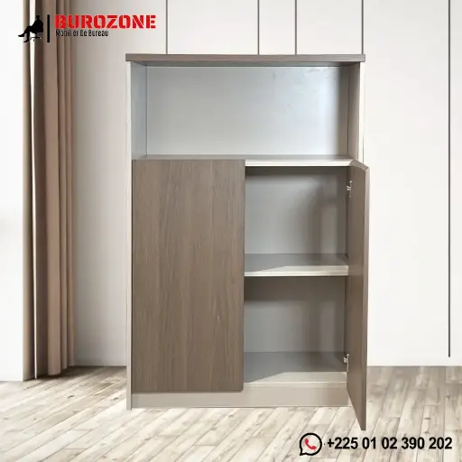 [BO-305] Placard deux battants brun/beige - 80*40*120cm